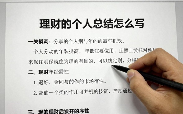 理财的个人总结怎么写,个人理财年终总结范文模板