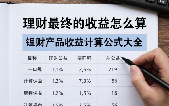理财最终的收益怎么算，理财产品收益计算公式大全