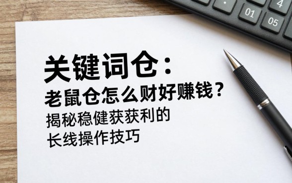 老鼠仓怎么理财好赚钱？揭秘稳健获利的长线操作技巧