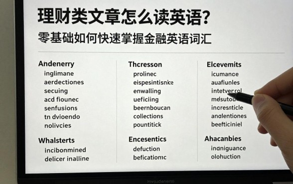 理财类文章怎么读英语?零基础如何快速掌握金融英语词汇