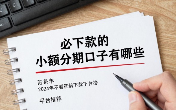 必下款的小额分期口子有哪些,2024年不看征信直接下款的平台推荐