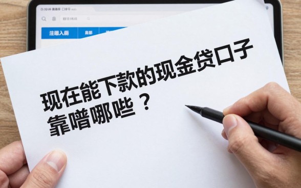 现在能下款的现金贷口子有哪些？2024年还在放款的靠谱平台推荐