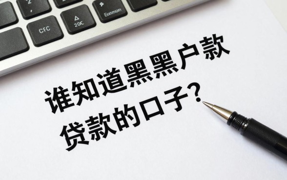 谁知道黑户能下款的口子?2024年黑户必下款的贷款平台有哪些