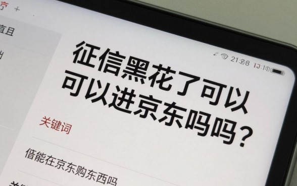 征信黑花了可以进京东吗?征信黑了还能在京东买东西吗