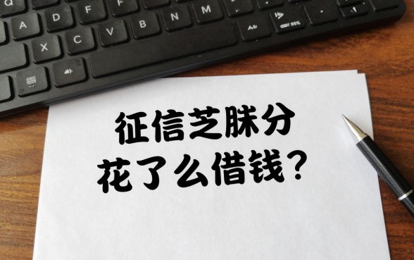 征信芝麻分黑花了怎么借钱？哪里能下款容易通过
