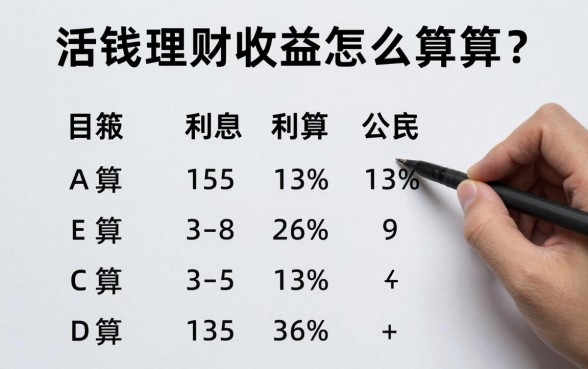 活钱理财收益怎么算的?活钱理财利息计算公式详解