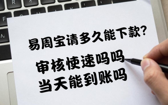 易周宝申请多久能下款?审核速度快吗当天能到账吗