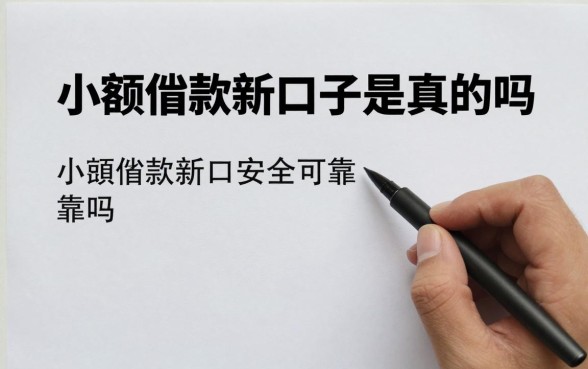 小额借款新口子是真的吗,小额借款新口子安全可靠吗