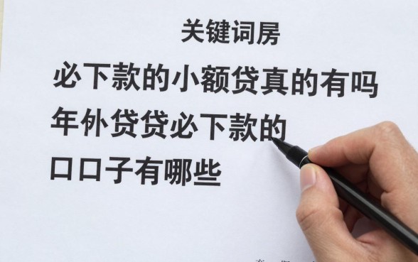 必下款的小额贷款2026真的有吗,2026年小额贷款必下款的口子有哪些