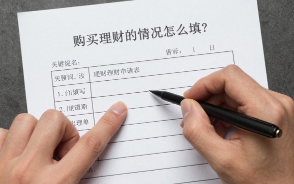 购买理财的情况怎么填？手把手教你正确填写理财申请表