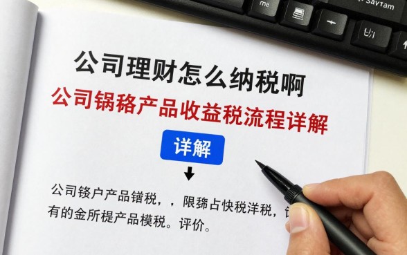 公司理财怎么纳税的啊，公司理财产品收益纳税流程详解