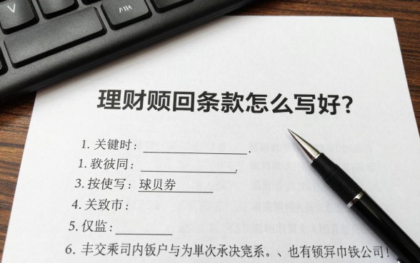理财赎回条款怎么写好?理财协议赎回条款怎么写才合规