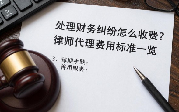 处理财务纠纷怎么收费?律师代理费用标准一览